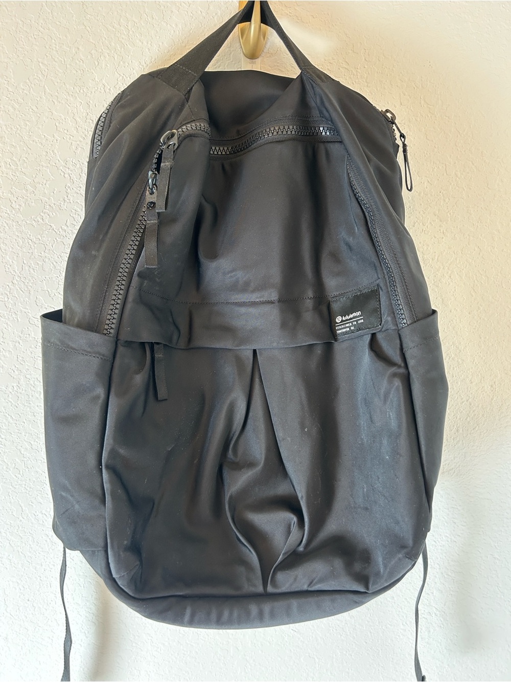 lululemon athletica Black everyday Backpack with Side Pockets unisex